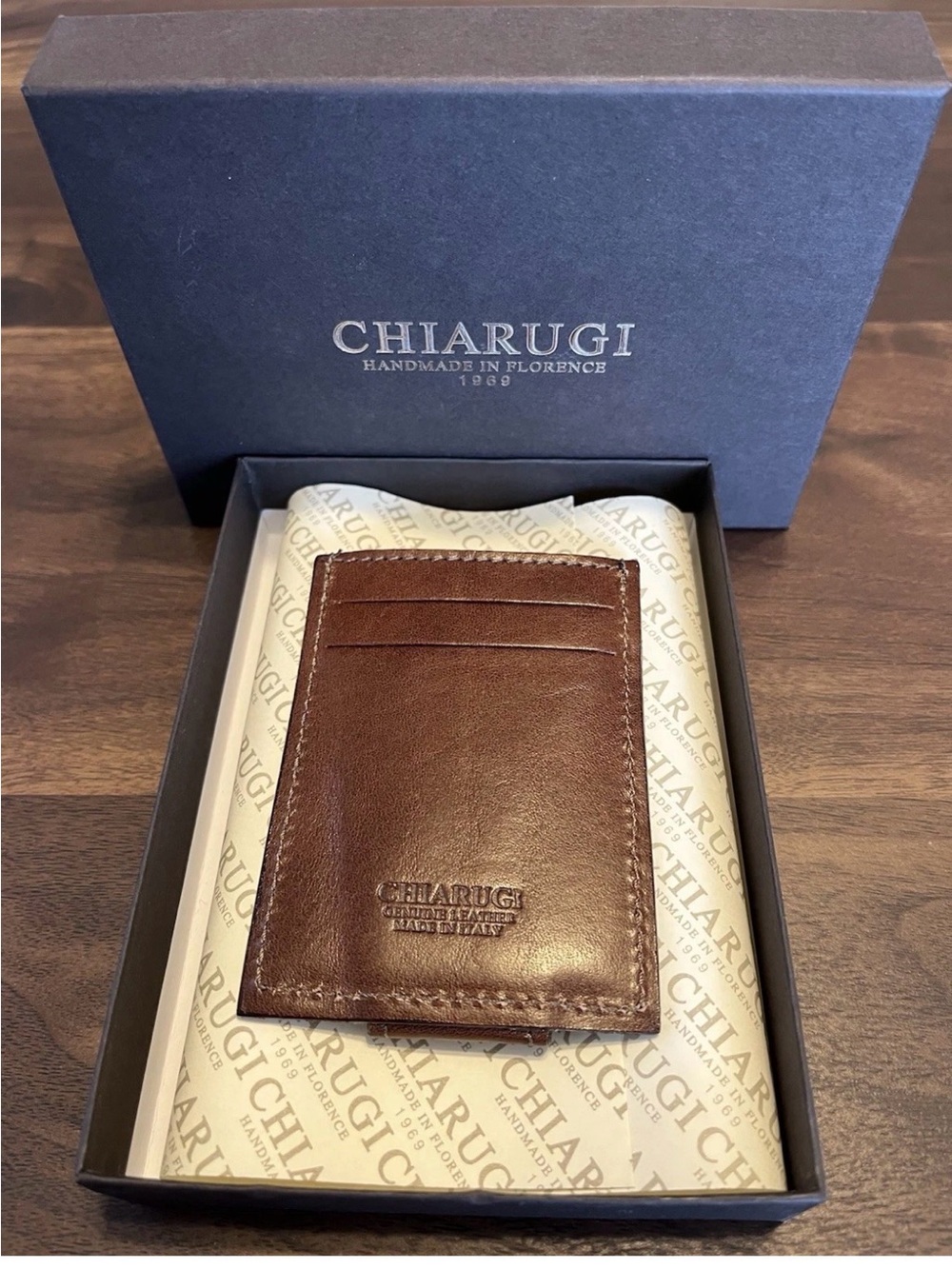 Brown Leather Money Clip - Crafted in Florence - Picture 11 of 11